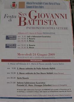Manifesto per la festa di San Giovanni
